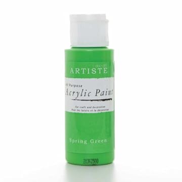 Artiste Acrylic Paint 59ml 2Oz Spring Green, Quick-Drying Professional Art, Craft and Hobby Artists Paint, Vibrant Colour, Water-Based Paints Cover All Surfaces with Ease, Ideal for Travel Artists