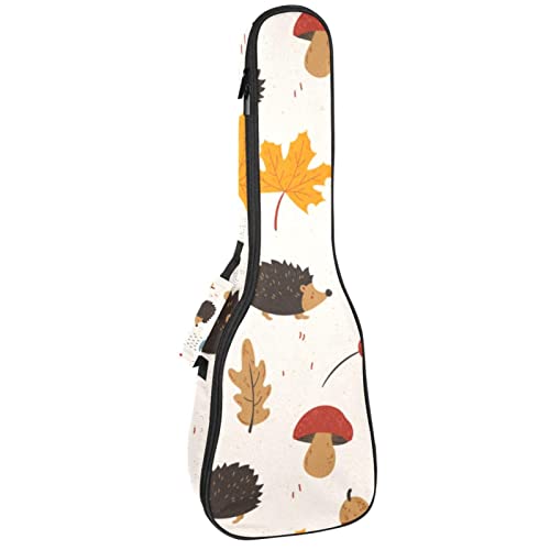 Sac à dos ukulélé concert et soprano robuste avec housse rembourrée motif automne