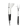 BBQ Dragon BBQ Utensil Tool Set Grilling Tongs, Spatula, Fork, Pigtail Flipper, Combined in 2 Barbecue Grilling Accessories, Heavy-Duty Grill Tools Set