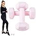 SPRINGOS Jeu d'haltères hexagonaux, pour femme, pour l’entrainement aux haltères, le fitness, l’aérobic, Rose clair 2 x 0,5 kg.