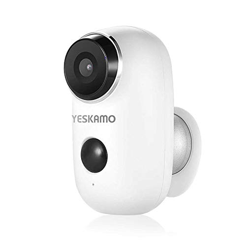 Überwachungskamera mit AKKU,1080P Kabellos WiFi Kamera wasserdicht intelligente IP Kamera WLAN, Bewegungsmelder, Nachtsicht Überwachungsystem