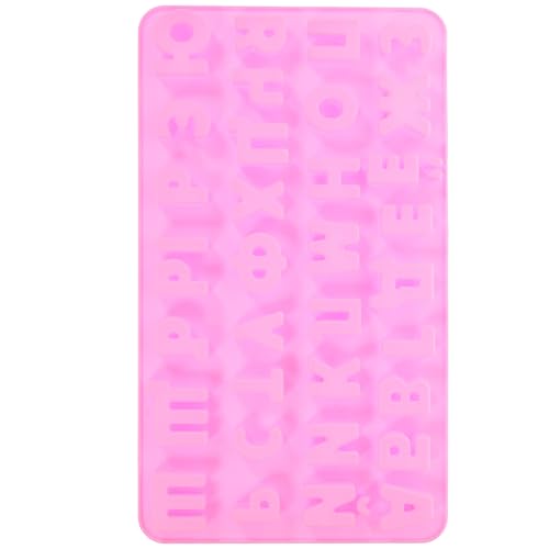 PAMINGONO Molde de Silicona para Hornear Diseño de Letras Rusas Antiadherente Resistente al Horno y Microondas Tamaño Mediano Color Transparente Adecuado para Fondant Chocolate y