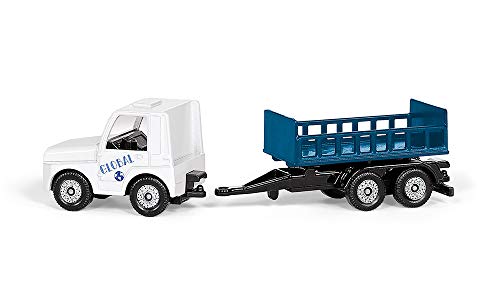 siku 6312, Flughafenset, Metall/Kunststoff, Weiß, Inkl. Verkehrsflugzeug, Catering-Fahrzeug, Anhänger mit Fluggasttreppe… – Bild 4