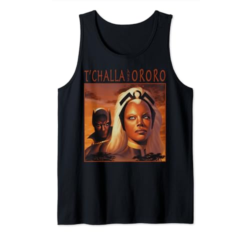 Débardeur Marvel T'Challa et Ororo en coton de qualité supérieure