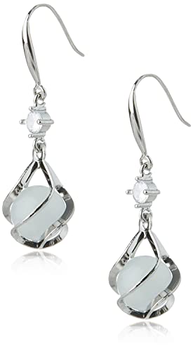 Boucles d'oreilles pendantes pour femme Artificielle Opale Spirale S925 Argent Aiguille 14K Plaqué Zircon Boucles d'oreilles pour femme Mariage Saint Valentin Anniversaire Anniversaire Noël Cover