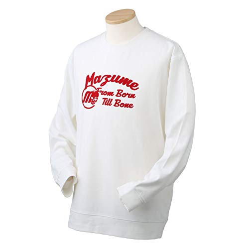 mazume トレーナー ホワイト×バーガンディ L