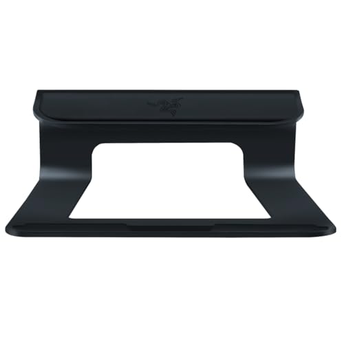 Razer Adjustable Laptop Stand - Ergonomic Height Laptop Stand Built For Laptops up to 18” inch (Height and Tilt-Adjustable, Durable Aluminum, Vented Design) Black