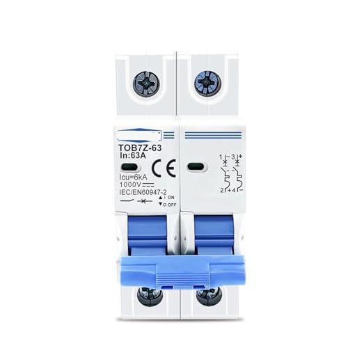 2P DC 1000V Solar Mini Circuit Breaker 3A-63A DC MCB 1Pcs(20A)