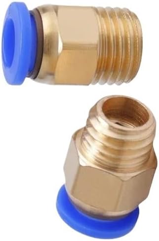 エアパイプメトリックオスねじ空気圧コネクタ10個(PC4-M6X1)