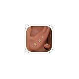 Freekiss Pendientes de oro con parte trasera plana, hipoalergénicos, 3 pares de aretes de tuerca de acero inoxidable para orejas sensibles, delicados y lindos aretes pequeños de 20 g para cartílago de