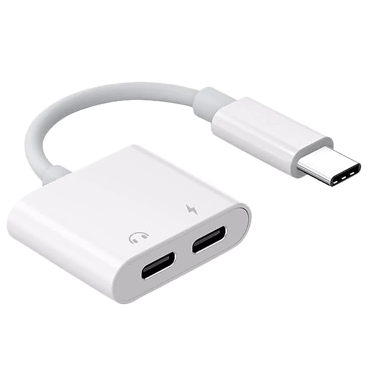 Generisch 2-in-1 USB-C Male to Dual USB-C Female Splitter Adapter Hub Charge f&uuml;r Laptops, Smartphones, Tablets, PCs - 2 Ports, 5 Gbps, Kunststoff