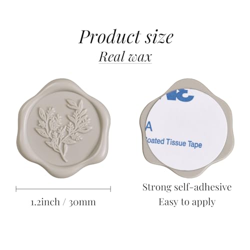 image for UNIQOOO Wax Seal Stickers - Eucalyptus Wedding Invitation Envelope Sea