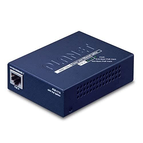 Planet Single Port 10/100/1000Mbps Ultra POE Splitter 12V/19V/24V, POE-171S (Ultra POE Splitter 12V/19V/24V)