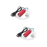 DOITOOL 2pcs USB Air Bubble Oxygen Pump for Aquariums and Fish Tanks Low Noise Energy Efficient Hydroponic Pump Air Stone for Enhanced Oxygenation
