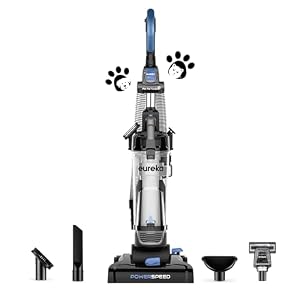 Eureka Upright Vacuum Cleaners, PowerSpeed Lightweight, NEU181A | Pet Hair, Carpet & Hard Floor, 2.6L Dust Cup, Pet Turbo Brush, Crevice & Upholstery Tools, Bagless, Blue