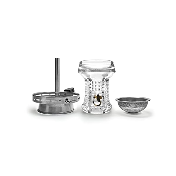 Dschinni Glaskopf Nero Eco Air Grip Shisha-Kopf Set I Kaminkopf-Set mit Glaskopf + Sieb + Kaminaufsatz Vulcan Air I… – Bild 3