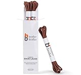 BB BROTHER BROTHER Brown Oxford Shoe Laces (3 Pairs) | 100% Cotton Round and Waxed Shoelaces for...