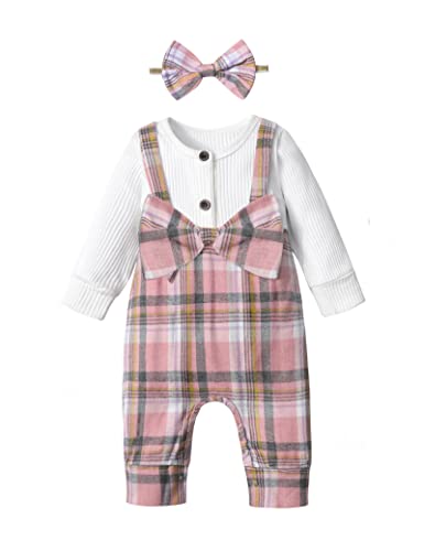 Image of Baby Girl Clothes Long Sleeve Jumpsuit Romper Cute One-Piece Fall Winter Baby Clothes Outfits