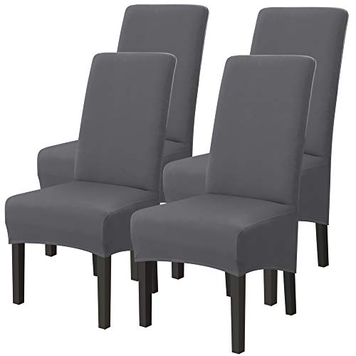 Housse de Chaise Salle à Manger Housse de Chaise Mariage Maison Bureau Housse Chaise Haute Extensible Universelle Moderne Lavable Protection Chaise 4/6 PCS Cover