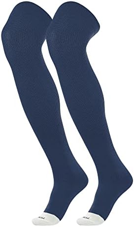 TCK Prosport Baseball Socks Over the Knee (Navy, Large)