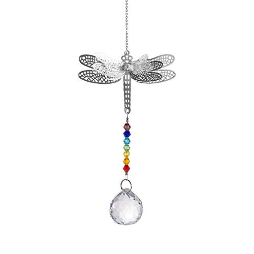 longsheng Animal Dragonfly Pendant Chandelier Crystal Ball Prisms Rainbow Beads Chakra Suncatcher Home Windows Decor (Type 1)