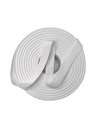 Beyond Trim Twill Tape Ribbon - 100% Cotton Herringbone Fabric Roll Sewing Crafts DIY Webbing Bias Binding Gift Wrapping Home Decor 10 Yard White 1/4 Inch