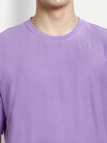 Image of Kraasa Summer Cotton Co-ord Set, Tshirt and Pant Set, Regular Fit Plus Sizes Tracksuit for Men's