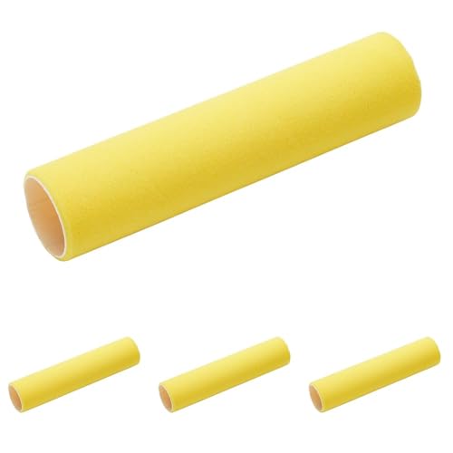 ProDec PRRE001 Foam Paint Roller for an Ultra Smooth Finish and Fast Coverage Painting with Gloss and Satin Paints, Varnishes and Lacquers on Wood and Metal Surfaces Doors and Floors 9, Yellow