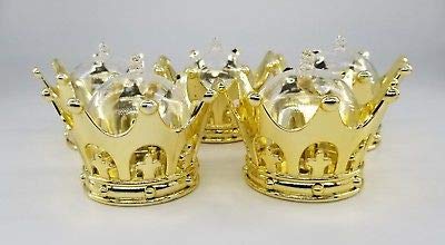 12X Baby Shower favors Fillable Gold Crown Prince/princess Party Decorations/Gift
