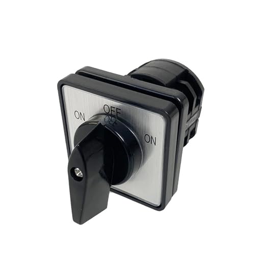 Electric LW8-10/2 ON-Off-ON Changeover Rotary Cam Switch 660V 10A 2 Poles 3 Position 8 Terminals Silver Contact 1Pcs