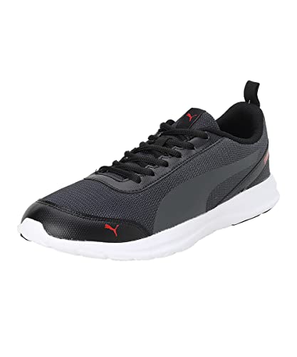 Puma Mens Forbes Black-Dark Shadow-High Risk Red Sneaker - 6UK (39139001)