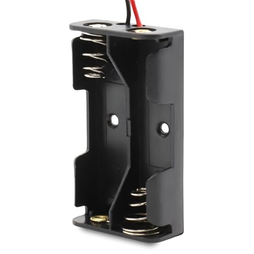 Portapila Plano MN21, Soporte de Batería A23, Caja para Pila 8LR932, Incluye Cable de 200mm, Voltaje Total: 24V (12V por Pila), Apto para 2 Pilas A23 8LR932 MN21 V23GA LR23