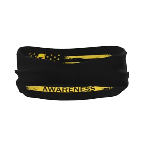 Not All Wounds are Visible Childhood Cancer Awareness Adjustable Sports Headband Moisture Wicking Sweatband for Running Workout3