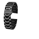 HuanJ Cinturino in acciaio inossidabile nero compatibile con Watch GT 4 3 Pro 2 46MM Cinturini for orologi da uomo 20mm 22mm di larghezza(A-Black,20mm)