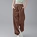 Girls Fashion Ropa De Niñas 10-12 Girls Sweatpants Baggy High Waisted Cinch Bottom Joggers with Pockets Cute Preppy Track Pants Casual Fashion Clothes Brown