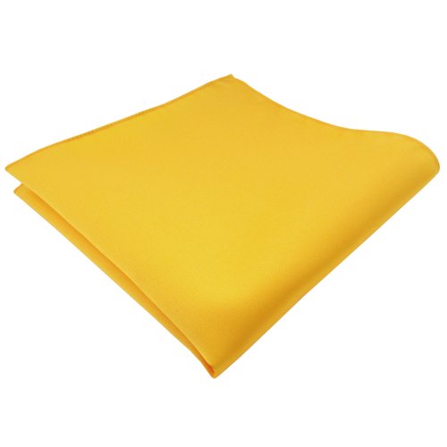 TigerTie Satin Einstecktuch in gelb maisgelb Uni einfarbig