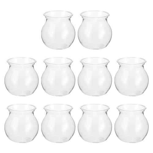 VANZACK Hyacinth Vase, 10pcs Small Clear Vase Hyacinth Bulb Decorative Bud Flower for Home Decor Living Room Wedding Table Decorations Centerpieces