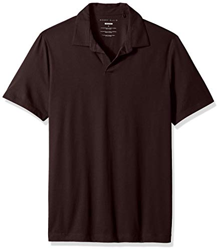 Perry Ellis Men's Stretch Pima Open Polo, Port, 4X Large Tall