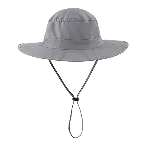 Home Prefer Mens Sun Hat With Neck Flap Quick Dry Uv Protection Caps Fishing Hat (Dark Grey) #TOP1