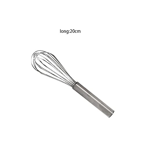 Batidor de huevos de acero inoxidable para el hogar con alambre de acero de alta elasticidad, mango de acero inoxidable mejorado