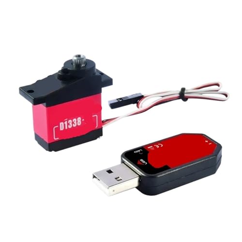 Servo numérique D1338TG-S 4,8 V programmable avec pignons renforcés Red-B