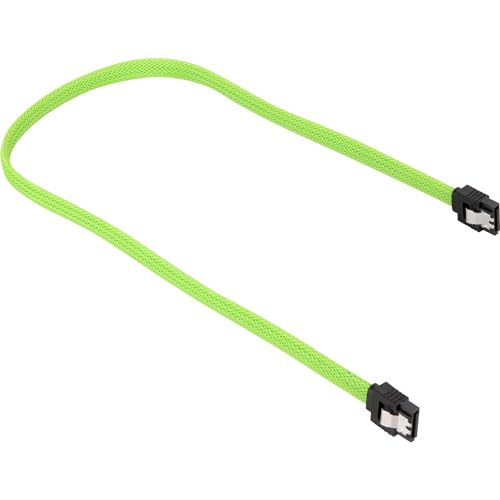Sharkoon Sata 3 Cable de SATA 0,6 m SATA 7-Pin Negro, Verde - Cable SATA (0,6 m, SATA III, SATA 7-Pin, SATA 7-Pin, Male Connector/Male Connector, Negro, Verde)