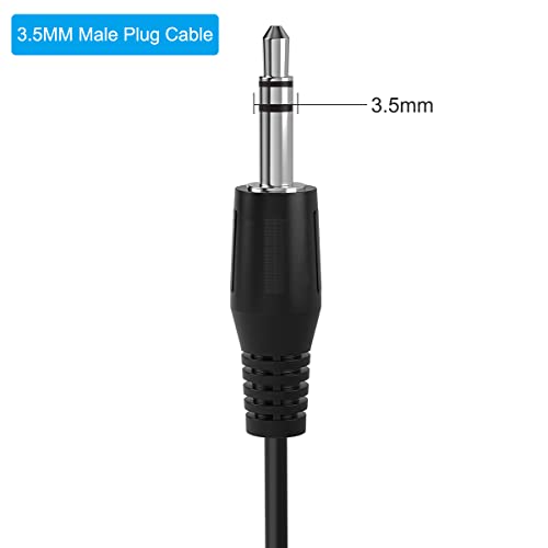 Conector de Audio Jack 3.5mm Macho a Cable Abierto 12 pulgadas miniatura 3