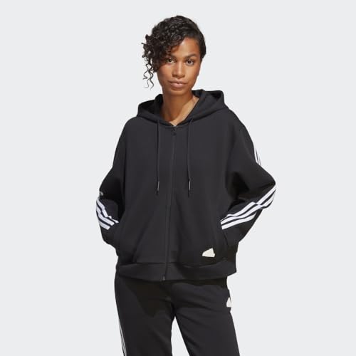 adidas Women's Future Icon Three Stripes Full-Zip Hoodie3