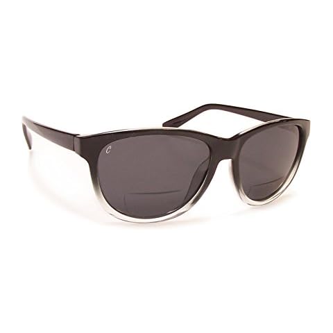 Coyote Eyewear Polarized Bifocal Reader Sunglass, Black/Clear Fade/Gray, 2.5 Cover