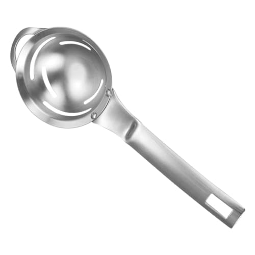 SHOWERORO ステンレス鋼製エッグセパレーター 卵離器 長柄付き キッチンツール 時短 設計 高齢者 対応 家用卵仕切り器