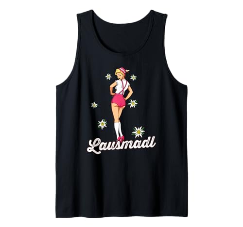 Lausmadl camisa tradicional Tracht Ersatz Madl señoras Camiseta sin Mangas