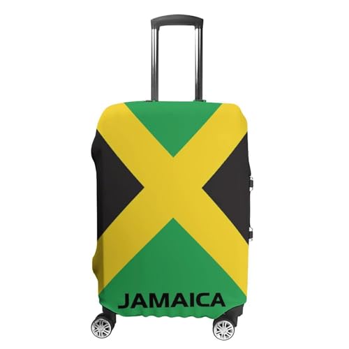 Jamaican Flag Jamaica Travel Luggage Cover Suitcase Protector Washable Baggage Covers Fit 19-32 Inch