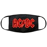 AC/DC Men's Neon Logo Face Mask Black