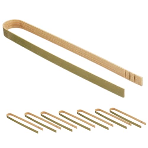 OUNONA 10Pcs Tongs Disposable Food Clips for Appetizers Desserts and Sushi Ergonomic Design for Parties and Outdoor Grilling